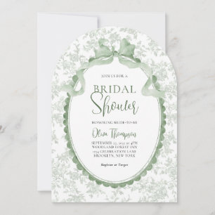 Invitation Arc de mariage botanique vintage vert sauge