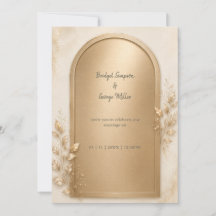 Arc de mariage métallisé or botanique élégant