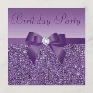 Invitation Arc de paillettes et anniversaire de diamant