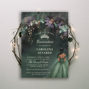 Invitation Arc de verdure enchantée Quinceanera magique