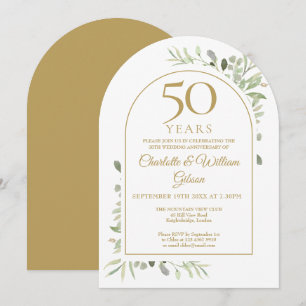 Invitation Arc de verdure pour les 50 ans de mariage