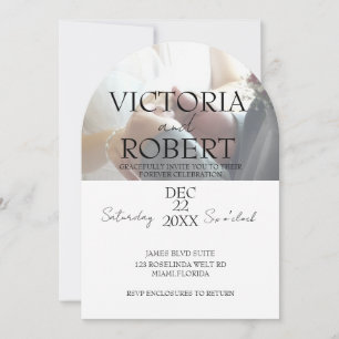 Invitation Arc d'engagement de mariage photo minimaliste