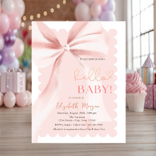 Invitation Arc dessiné à la main cadre élégant Baby Shower ro
