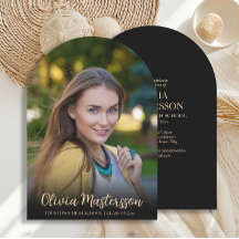 Arc d'or Noir moderne Partie de graduation photo