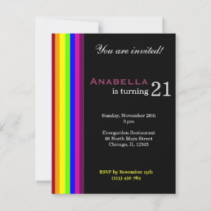 Invitation Arc-en-ciel 21e anniversaire