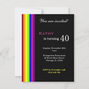 Invitation Arc-en-ciel 40e anniversaire