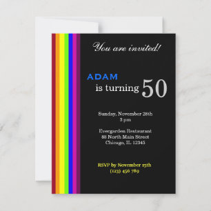 Invitation Arc-en-ciel 50e anniversaire