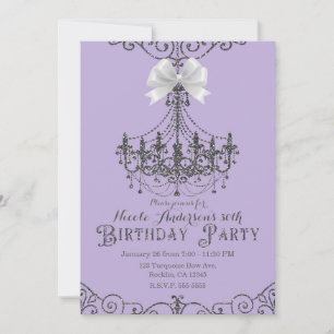 Invitation Arc-en-ciel argent blanc anniversaire fête tout âg