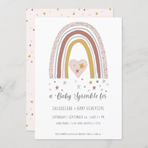 Invitation Arc-en-ciel bleu-rose-bleu-bleu-bleu boue Baby sho