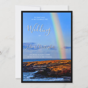 Invitation Arc en ciel d'amour et de bonheur, Mariage