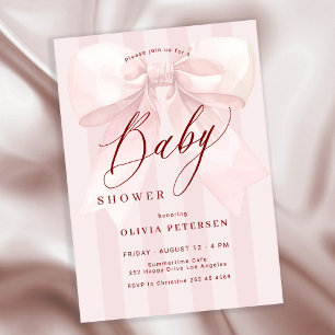 Invitation Arc en ciel élégant bébé fille shower