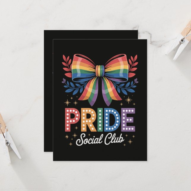 Invitation Arc-en-ciel LGBTQ (Devant/Arrière en situation)