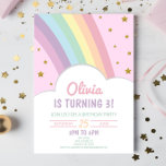 Invitation Arc-en-ciel rose et étoiles Fête d'anniversaire de<br><div class="desc">C'est un arc-en-ciel rose et Stars Invitation pour la fête d'anniversaire des enfants!</div>