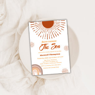 Invitation Arc-En-Ciel Voici Le Baby shower Du Fils