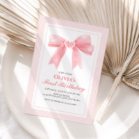 Arc en rose et rayures Coquette 1er anniversaire