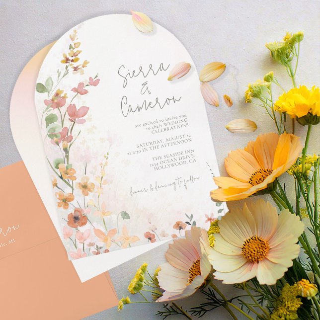 Invitation Arc Fleur sauvage Sunny ID1023 (Créateur téléchargé)