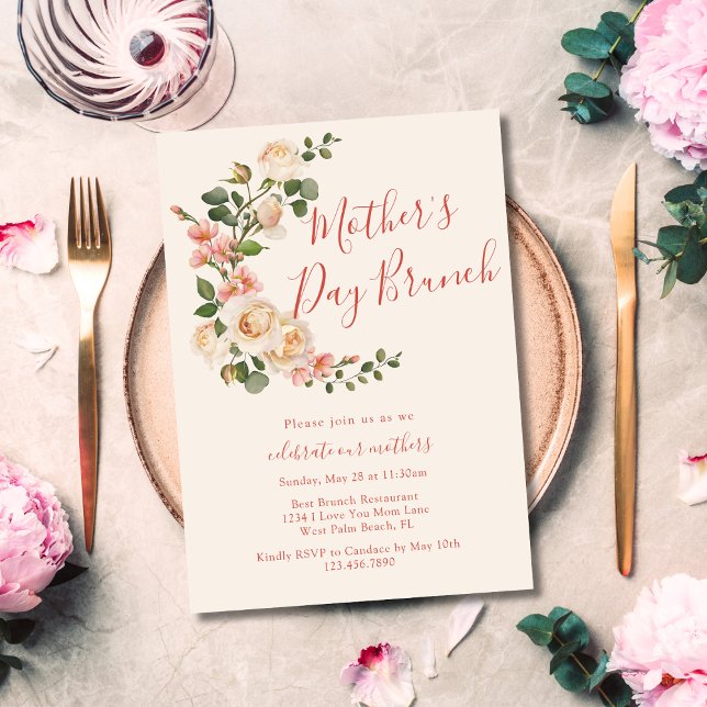 Invitation Arc floral élégant et chic pour le brunch de la fê (Créateur téléchargé)