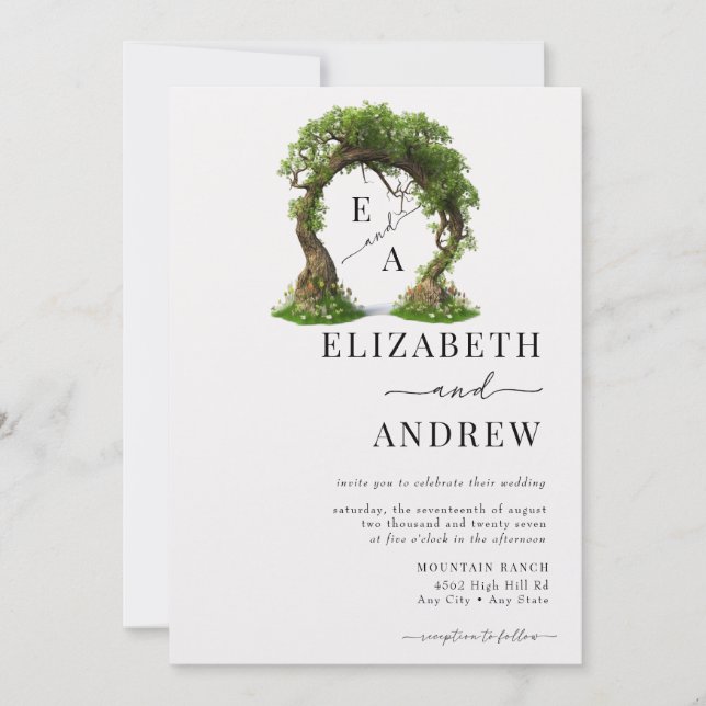 Invitation Arc floral | Mariage d'arborescence (Devant)