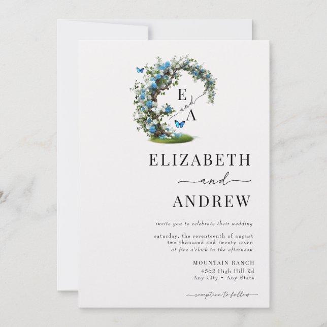 Invitation Arc floral | Mariage d'arborescence (Devant)