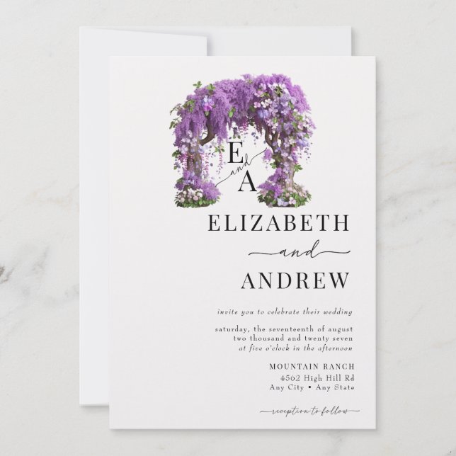 Invitation Arc floral | Mariage d'arborescence (Devant)