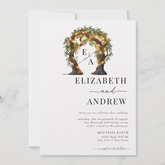 Invitation Arc floral | Mariage d'arborescence (Devant)