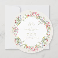 Arc floral rond QR CODE site mariage RSVP