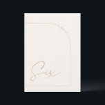 Invitation Arc minimal Boho moderne Tableau Six Numéro de tab<br><div class="desc">Designed to coordinate with the "Arches Minimum" Wedding Invite Collection. To change details,  click "détails". To move the text or change the size,  font,  or color,  click "Edit using Design Tool". View the collection link on this page to see all of the matching items in this beautiful design.</div>