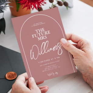 Invitation Arc minimaliste Marsala Fête des mariées simple