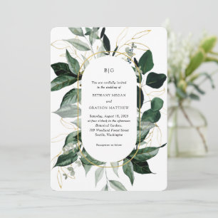 Invitation Arc moderne botanique Vert jardin mariage Invi