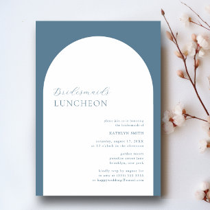 Invitation Arc moderne Dusty Bleu Simple Bridesmaitres Déjeun