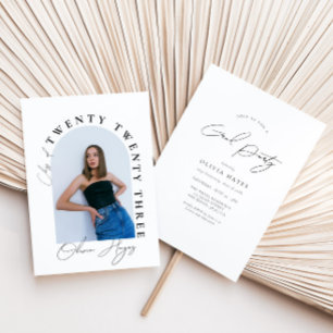 Invitation Arc moderne Photo Grad Party