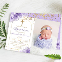 Arc Parties scintillant or violet Floral Girl Bapt