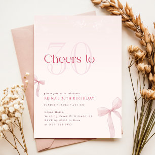 Invitation Arc rose pour les trente ans