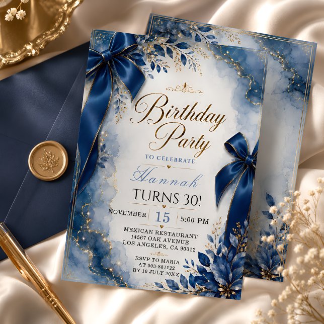 Invitation Arc Royal Bleu 30e Anniversaire (Créateur téléchargé)
