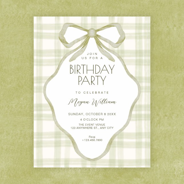 Invitation Arc vert doux pastel anniversaire (Créateur téléchargé)