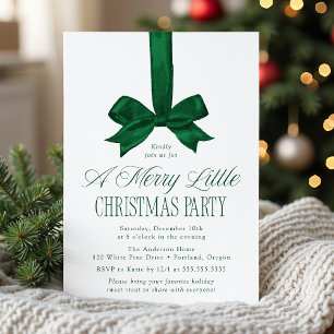 Invitation Arc vert élégant Joyeuse petite fête de Noël