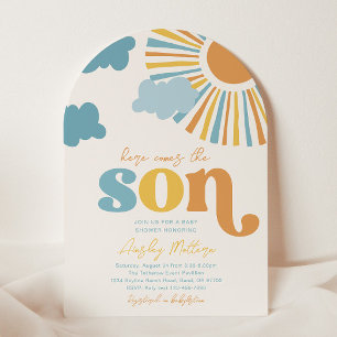Invitation Arc Voici L'Invitation Du Fils Baby shower