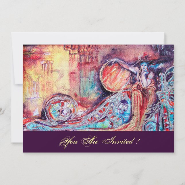 Invitation ARCADIE - PLANTE Bleu rouge (Devant)