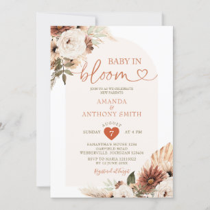 Invitation Arch Boho Baby En fleurs Baby shower Pampas Grass