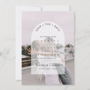 Invitation Arch calendrier photo Enregistrer la date Invitati