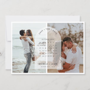 Invitation Arch calendrier photo Enregistrer la date Invitati