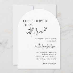 Invitation Arch Couple Faisons-les Doubler avec Amour Mariée