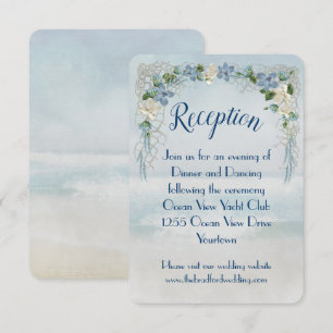 Invitation Arch de fleurs de mariage océanique pour réception