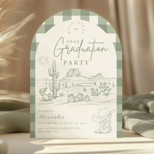 Invitation Arch Desert Chic Graduation Western Cowgirl