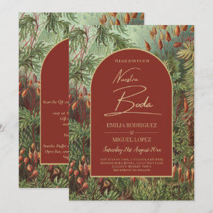Invitation Arch Floral Terracotta Botanique Vintage MARIAGE
