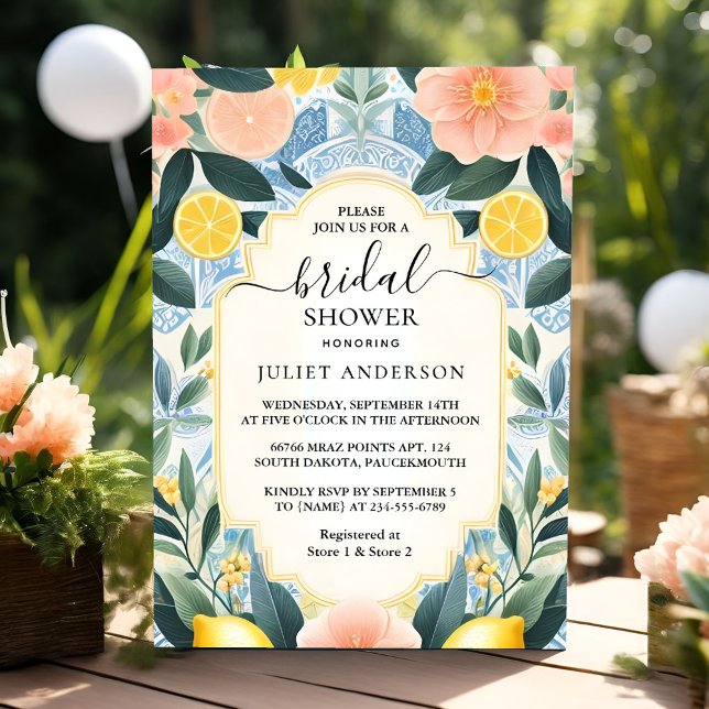 Invitation Arch Food Fun Fruit Lime Lemon Fête des mariées (Créateur téléchargé)