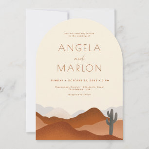 Invitation Arch moderne Boho Desert Mountain Mariage Photo