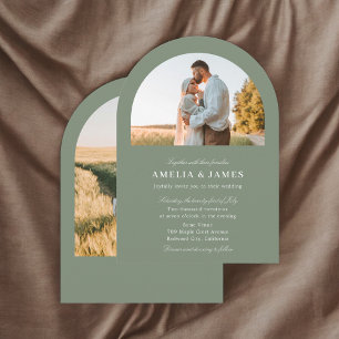 Invitation Arch Photo Elegant Mariage de calligraphie