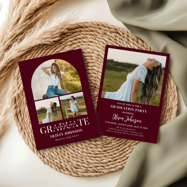 Invitation Arch Photo Graduation Party (Créateur téléchargé)