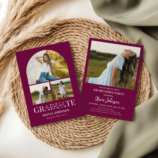 Invitation Arch Photo Graduation Party (Créateur téléchargé)